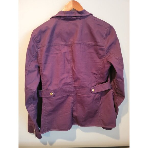J. CREW Relaxed Fit Boyfriend Field Jacket Purple Gold EUC Size Medium - Picture 6 of 6
